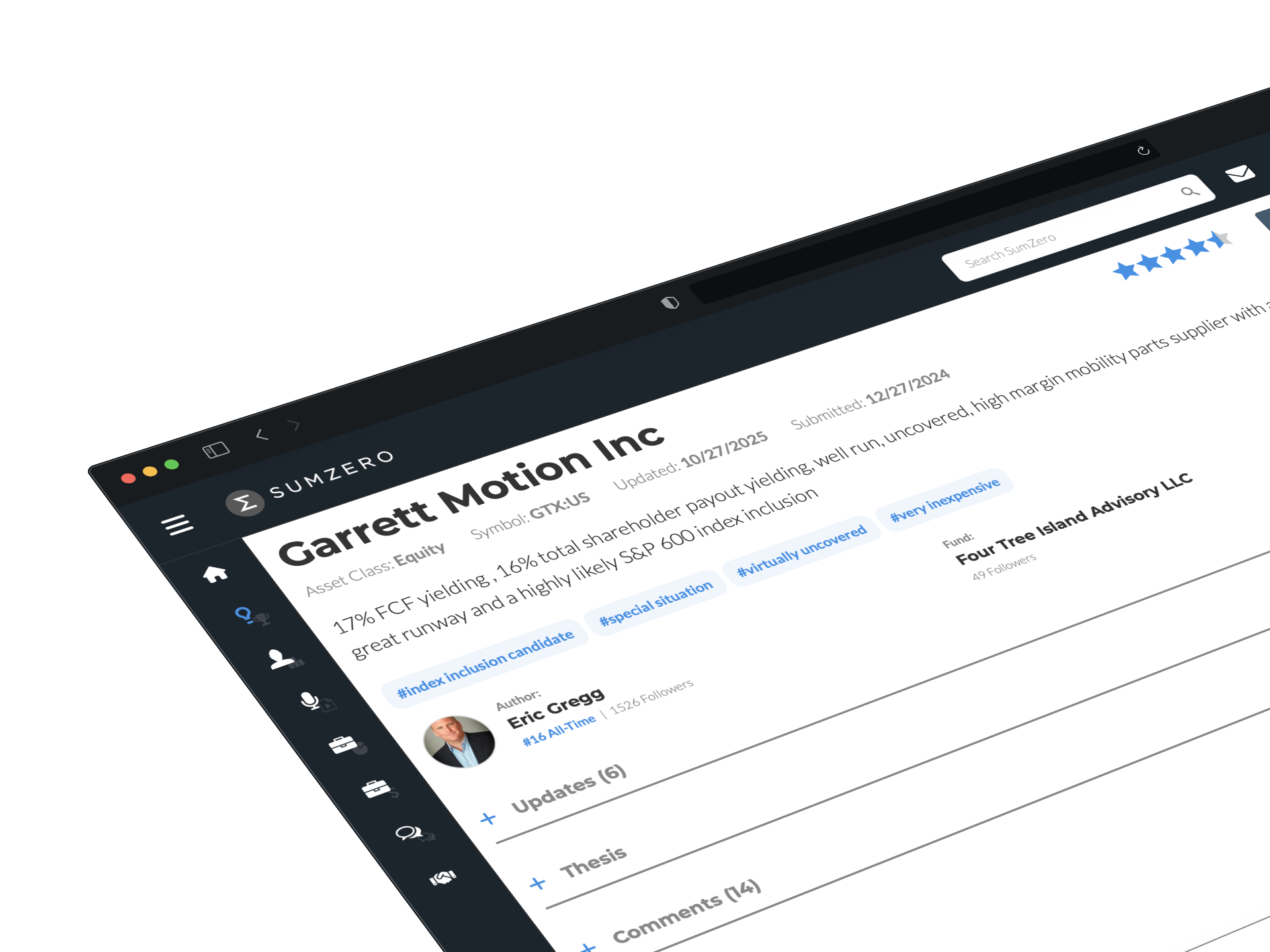 SumZero research reports are in-depth and actionable.